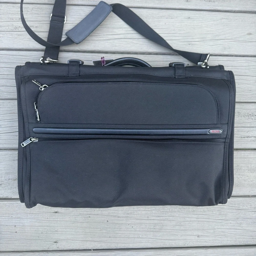 Tumi Tri-Fold Carry-On Garment Travel Bag in black